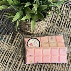 Peony and blush suede