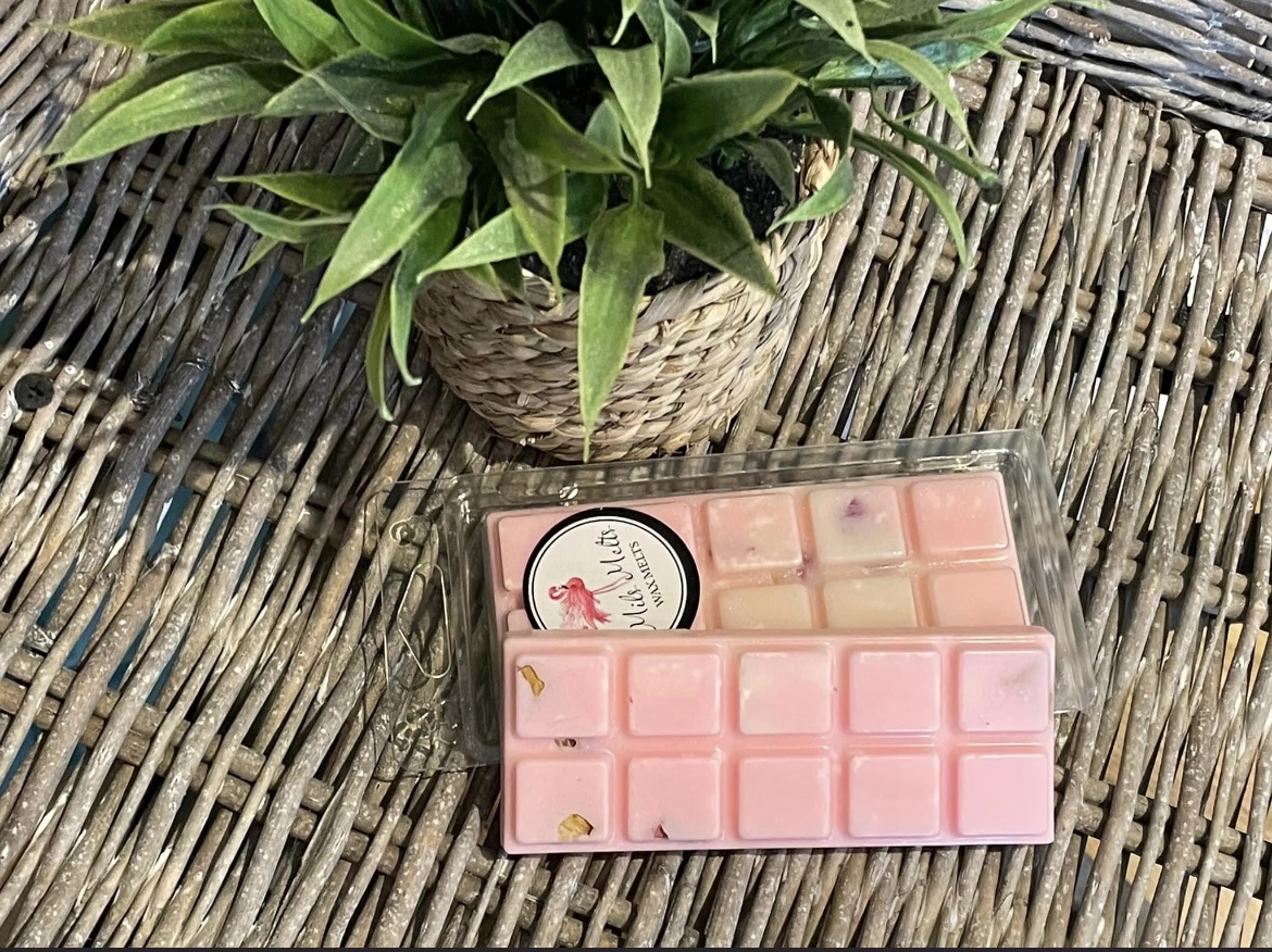 Peony and blush suede