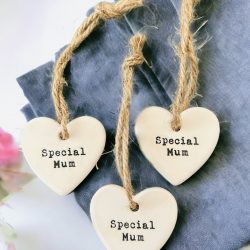 Small Special mum hanging ceramic heart ❤️