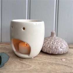 Cream/taupe acorn burner
