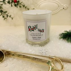 festive cranberry candle approx 220g