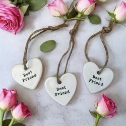 Best friend Small ceramic hanging heart ❤️