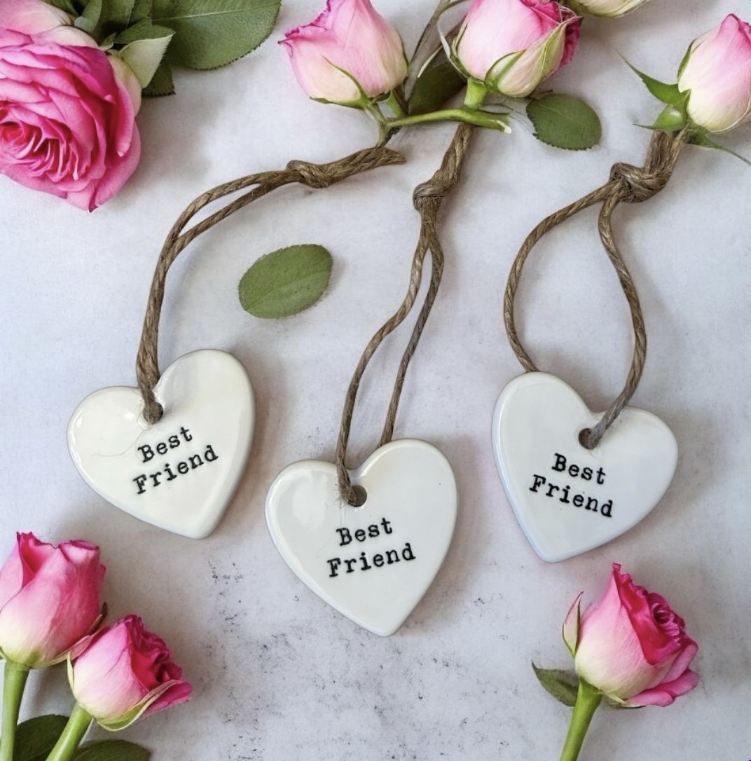 Best friend Small ceramic hanging heart ❤️