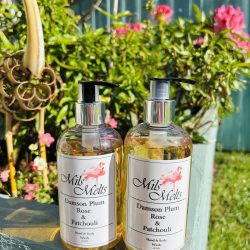 Damson plum rose and patchouli luxury soap and body wash
