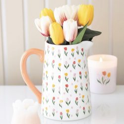 Tulip Print Ceramic Jug