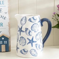 white Ceramic Seashell Jug